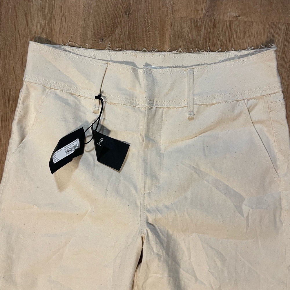 NWT PAIGE Sasha Raw-Waistband Trousers - Picture 8 of 13